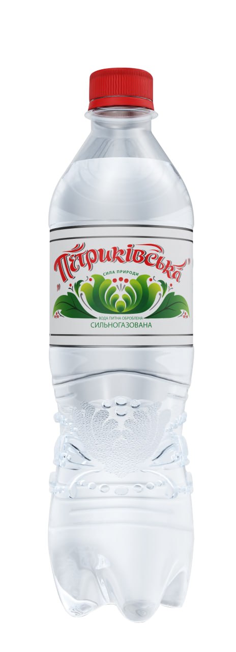 Питна вода ТМ «Петриківська» 0,5 л сильногазована